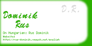 dominik rus business card